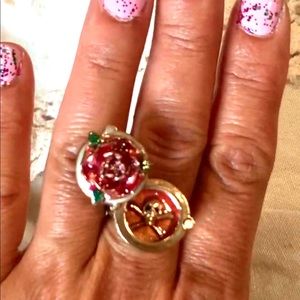 Rose Skull & Bones Ring S8 with Secret Compartment